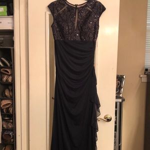 Ballgown or mother of the bride Gown in navy